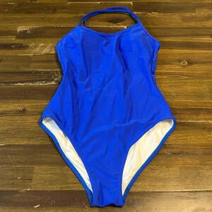 Speerise Royal Blue Criss Cross Back One Piece Bikini Swimsuit Bathing Suit XS